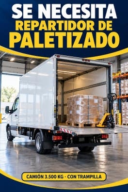 NECESITO  REPARTIDOR  PALETERIA