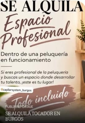 Se alquila espacio en peluquería