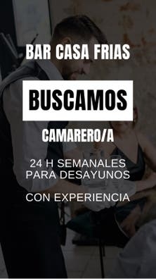 Camarero/a 24 h semanales