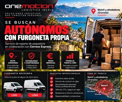 Se buscan autónomos con furgoneta propia