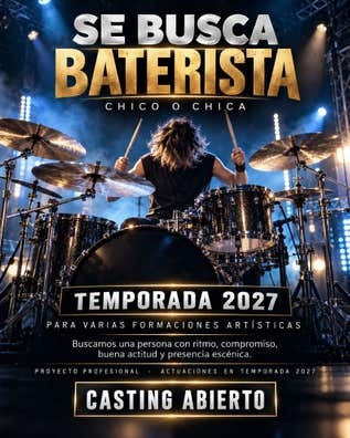 Se busca baterista