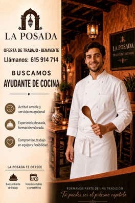 Se busca ayudante de cocina Benavente