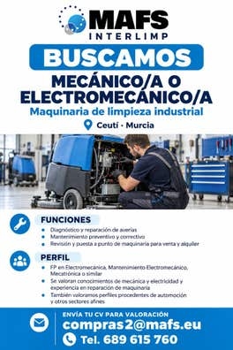 Mecánico/a – Electromecánico/a en Ceutí