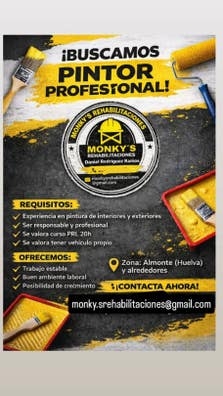 Oferta de empleo pintor