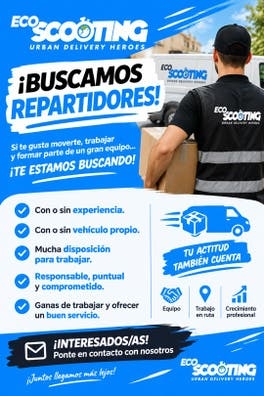 Se necesitan repartidores-repartidoras