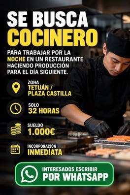 Se busca cocinero
