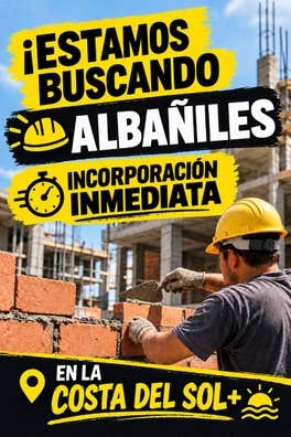 SE OFRECE TRABAJO DE ALBAÑIL